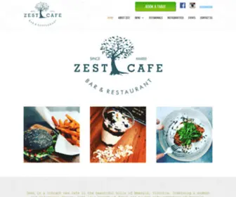 Zestcafe.com.au(About Zest Bar & Restaurant) Screenshot