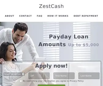 Zestcash.com(Zest Cash) Screenshot