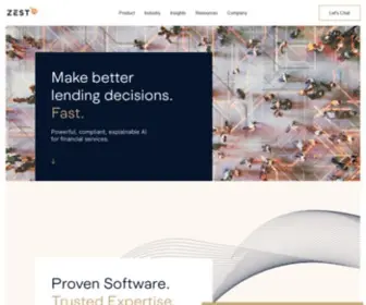 Zestfinance.com(Transform Your Underwriting with AI & Machine Learning) Screenshot