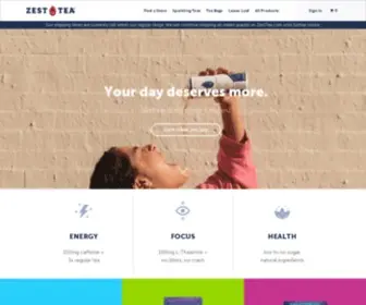 Zesttea.com(High Caffeine Energy Tea) Screenshot