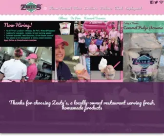 Zestyscustard.com(Zestys Frozen Custard and Grill in the Green Bay) Screenshot