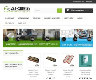 Zet-Shop.be(Airco kopen doe je bij ZET) Screenshot