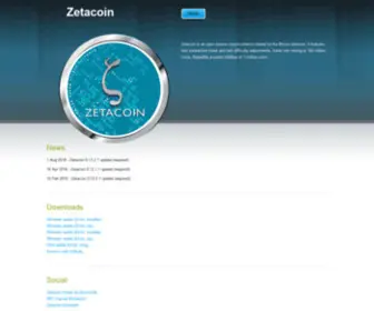 Zetac.org(Zetacoin crypto) Screenshot