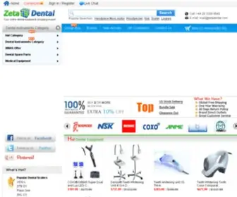 Zetadental.com(Dental equipment) Screenshot