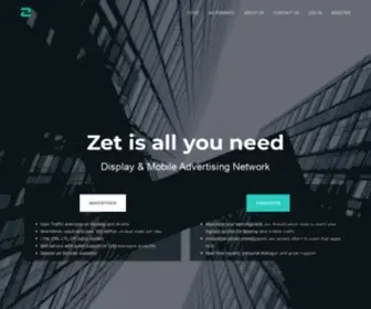Zetads.com(Display & Mobile Advertising Network) Screenshot