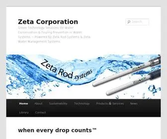 Zetarod.com(Zeta Rod® Systems ..when every drop counts™Zeta Corporation) Screenshot