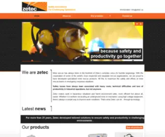 Zetec.ca(Safety Innovations For Challenging Operations) Screenshot