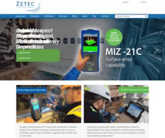 Zetec.com(Zetec delivers top nondestructive testing (NDT)) Screenshot