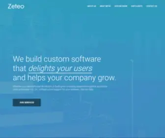 Zeteoconsulting.com(Hire Custom Software Application Development Company based in USA. Zeteo) Screenshot