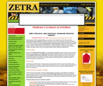 Zetra.cz(Pracovní oděvy) Screenshot