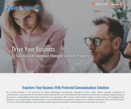 Zettalync.com(Communications Solutions) Screenshot