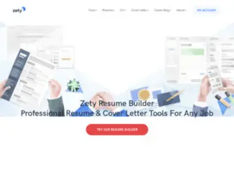 Zety.com(Professional Resume & Cover Letter Tools For Any Job) Screenshot