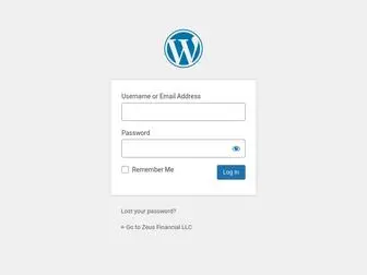 Zeusbd.us(Log In ‹ Zeus Financial LLC) Screenshot