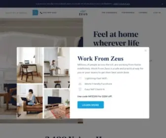 Zeusliving.com(Flexible and Furnished Homes) Screenshot