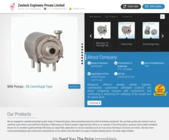 Zeutechpumps.com(Dairy Machinery) Screenshot