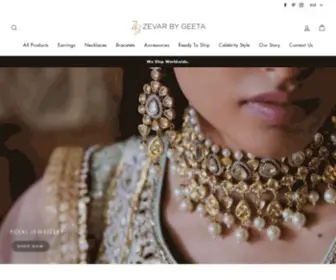 Zevarbygeeta.com(Zevar by Geeta) Screenshot