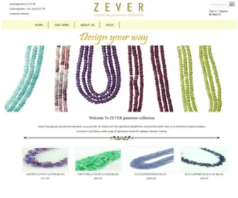 Zever.com.au(Precious, Semiprecious Gemstone Beads, Gemstone Briolette Beads, Gemstone Nugget Beads) Screenshot