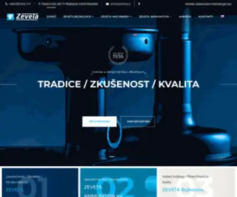 Zeveta.cz(ZEVETA Bojkovice a.s. – Strojírenská a zbrojní výroba s dlouhou tradicí) Screenshot