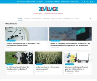 Zevillage.net(Travail, télétravail, coworking, tiers-lieux, freelances, management, future of work) Screenshot