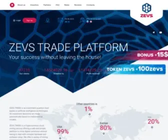 Zevs.trade(Главная) Screenshot