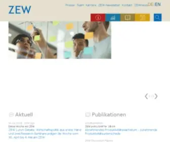 Zew.de(Aktuelle Meldungen aus dem ZEW) Screenshot