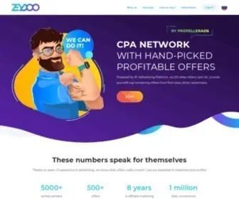 Zeydoo.com(CPA Network) Screenshot