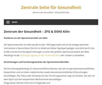 ZFG-Koeln.de(Zentrum für Gesundheit) Screenshot