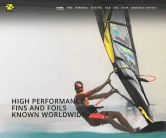 Zfins.eu(Hign performance carbon windsurfing fins and foils) Screenshot