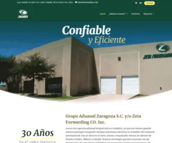 Zforwarding.com(Grupo Aduanal Zaragoza S.C) Screenshot