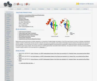 Zhanggroup.org(The Yang Zhang Lab) Screenshot