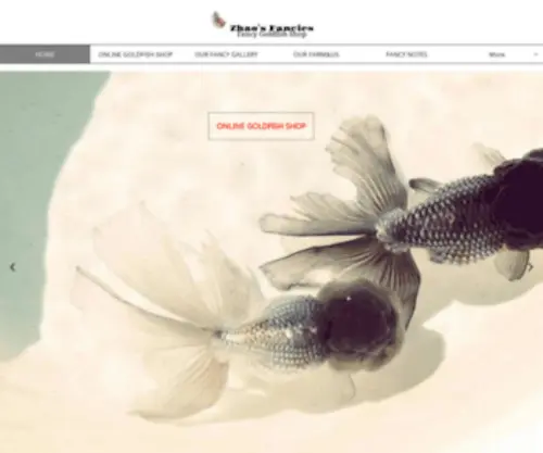 Zhaosfancies.com(First large scale fancy goldfish farm in the United States) Screenshot