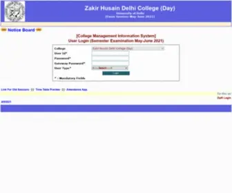 ZHDCstudent.in(University of Delhi) Screenshot