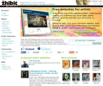 Zhibit.org(DIY art websites for artists and the creative community) Screenshot