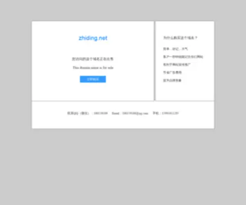 Zhiding.net(您访问的这个域名正在出售) Screenshot