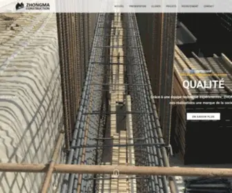 Zhongma.fr(Zhong ma international construction) Screenshot