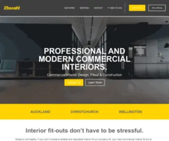 Zhoosh.co.nz(Office Interior Design Build Fitouts & Refurbishments) Screenshot