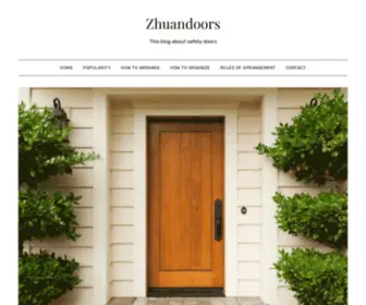 Zhuandoors.com(This blog about safety doors) Screenshot