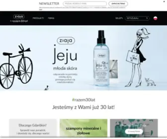 Ziaja.pl(Ziaja to znany producent kosmetyków oferujący między innymi) Screenshot
