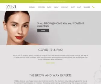 Zibabeauty.com(Ziba Beauty Premium Eyebrow Threading Salons) Screenshot