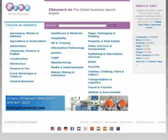 Zibbsearch.de(The Global business search engine) Screenshot