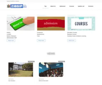 Zibsip.co.zm(Higher Education in Zambia) Screenshot