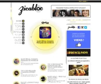 Zicabloc.com(Magazine musical) Screenshot