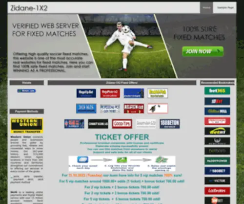Zidane-1X2.com Screenshot