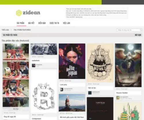 Zidean.com(Cộng đồng thiết kế mỹ thuật Việt Nam) Screenshot