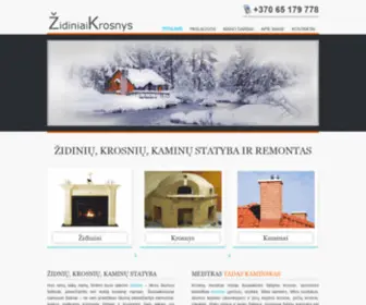 Zidiniaikrosnys.lt(Idiniai, krosnys ir kaminai, Vilniuje) Screenshot