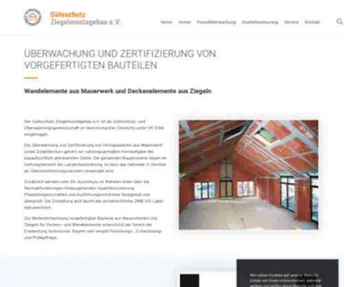 Ziegelmontagebau.de(Güteschutz Ziegelmontagebau e.V) Screenshot