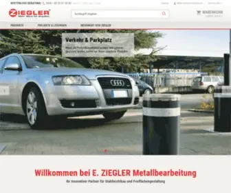 Ziegler-Metall.de(▷ Außenanlagen & Stadtmöbel vom Profi) Screenshot