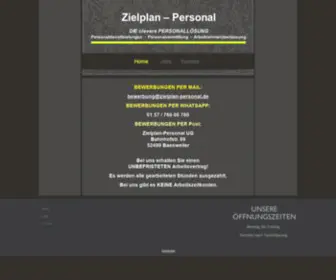 Zielplan-Personal.de(Thomas Esser. Personaldienstleistungen Aachen) Screenshot