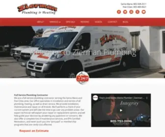 Ziermanplumbing.com(Top Rated Santa Maria Plumbers) Screenshot