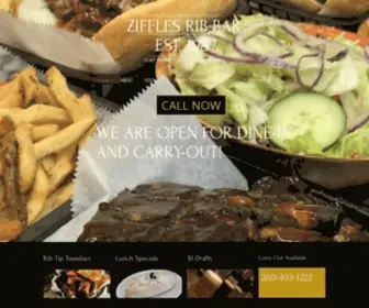 Zifflesribbar.com(Best Restaurant Fort Wayne) Screenshot